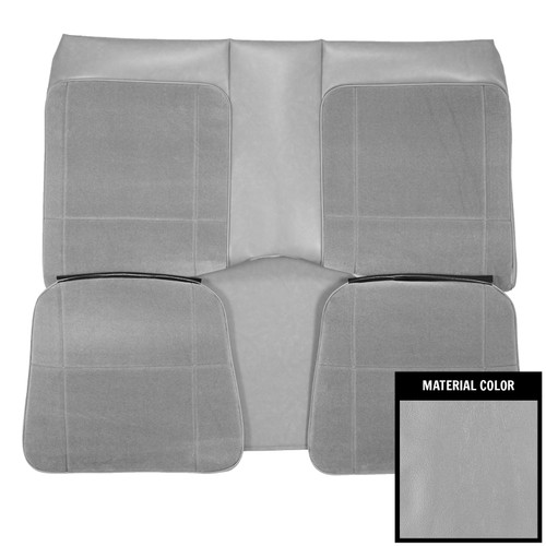 1981 Camaro Berlinetta Custom Cloth Hardtop Silver Rear Bench Seat Cover