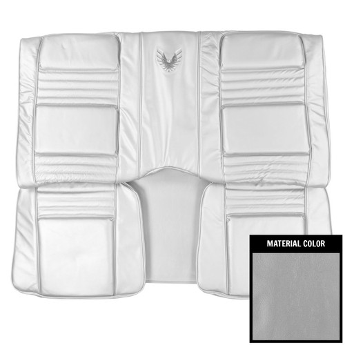 1979 Firebird Trans Am; 10th Anniversary; Leather Rear Bench Seat Cover; Silver