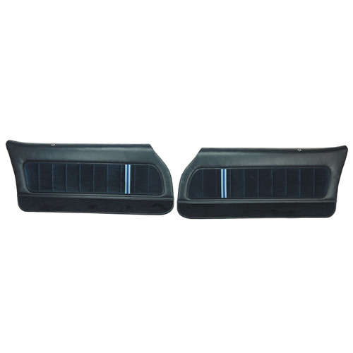 1980-81 Camaro; Berlinetta, RS; Cust Int; Pre-Assm Cloth Frnt Dr Pnls; Navy Blue