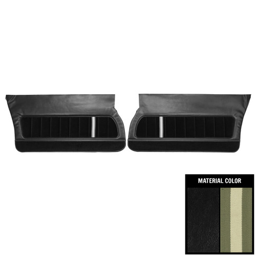 1980-81 Camaro; Berlinetta, RS; Custom Interior; Cloth Front Door Panels; Black