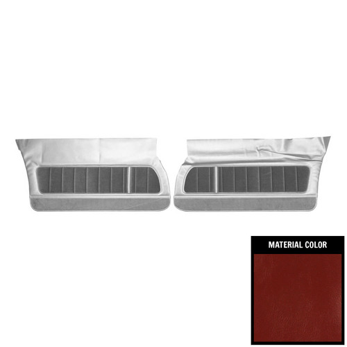 1980-81 Camaro; Berlinetta, RS; Custom Interior; Cloth Frnt Door Panels; Carmine