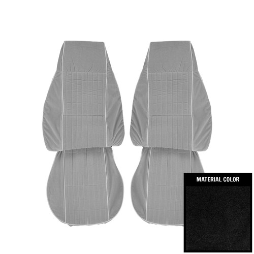 1982-83 Chevrolet Camaro Berlinetta Custom Cloth Black Front Bucket Seat Covers