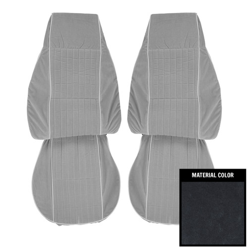 1982-83 Camaro Berlinetta Custom Cloth Dark Blue Front Bucket Seat Covers