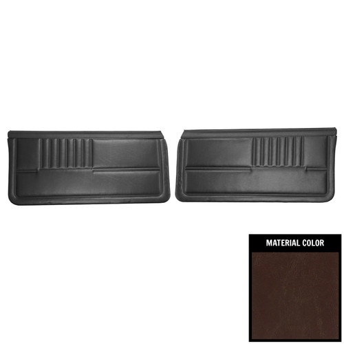 1982-1985 Chevrolet Camaro Standard Pre-Assembled Maroon Front Door Panels