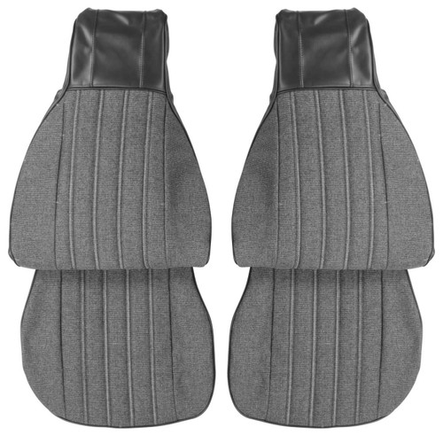 1982-85 Camaro; Coupe; Standard Cloth Front Bucket Seat Covers; Black