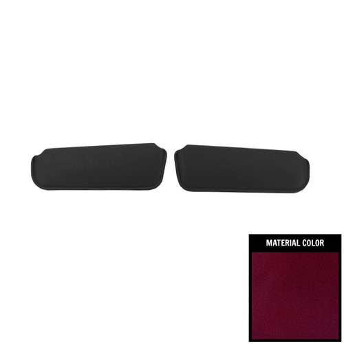 1982-92 Camaro, Firebird; Convertible/T-Top; Foam-Back Cloth Sun Visors; Maroon