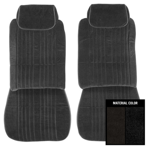 1986-88 Oldsmobile Cutlass Supreme; Coupe; Front Bucket Seat Covers; Black