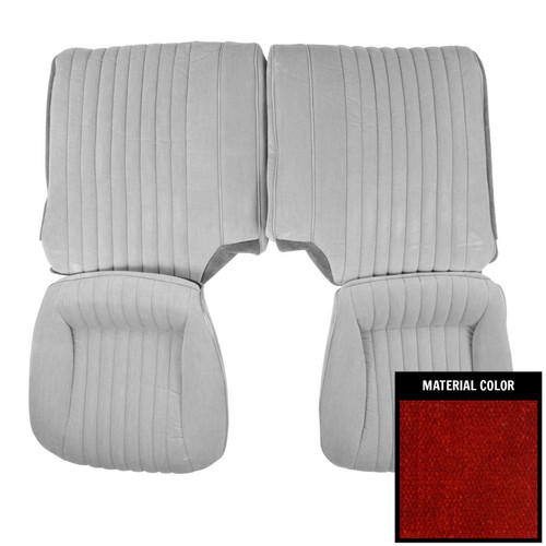 1987 Pontiac Trans Am Carmine Split Rear Bench Seat Cover