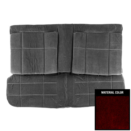 1987-88 Chevrolet Monte Carlo; Coupe; Cloth Rear Bench Seat Cover; Maroon