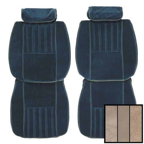1986-87 Buick Regal; T-Type, Turbo-T; Coupe; Front Bucket Seat Covers; Gray