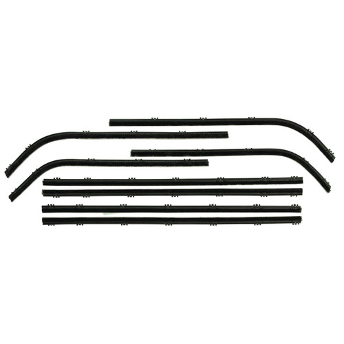 1963-66 Plymouth Valiant; 2 Door Hardtop; 8-Pc Window Felt Kit (Top Catwhiskers)