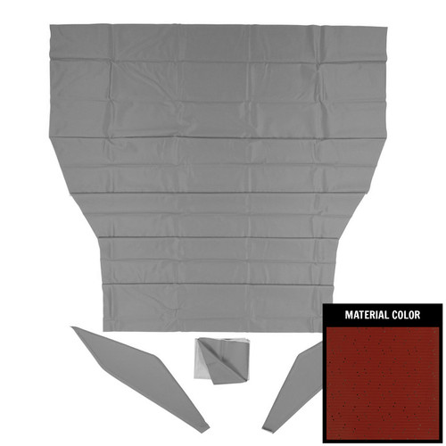 1966-67 Mopar B-Body; Deluxe Perforated Headliner; Red