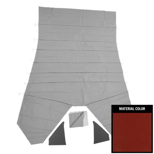 1968-70 Dodge Charger; Deluxe 5-Bow Perforated Headliner; Red