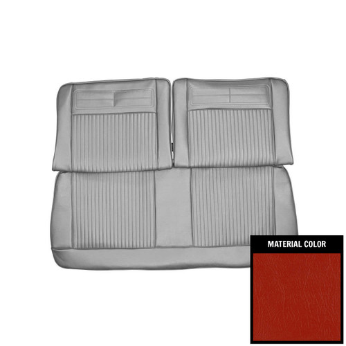 1962 Chevy II, Nova; 2 Door Sedan; Split Front Bench Seat Cover; Bright Red