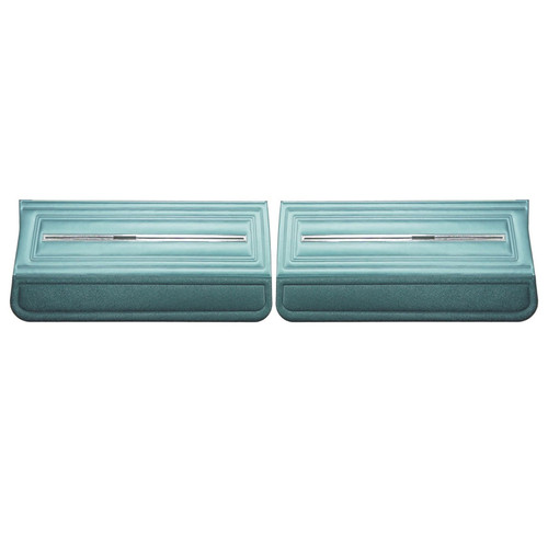 1966 Chevelle, El Camino; 2 Door; Front Door Panels; 2-Tone Blue