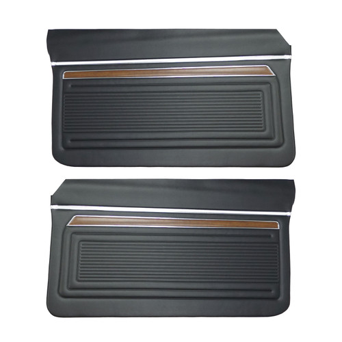 1970-72 Nova SS Custom; 2 Door; Front Door Panels; Black