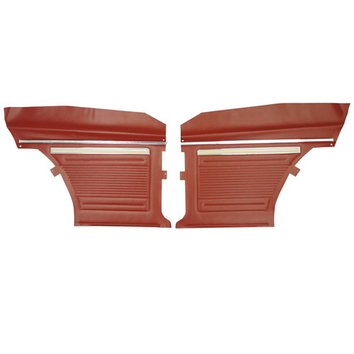 1969 Chevrolet Nova 2-Door Sedan Custom Red Rear Door Panels