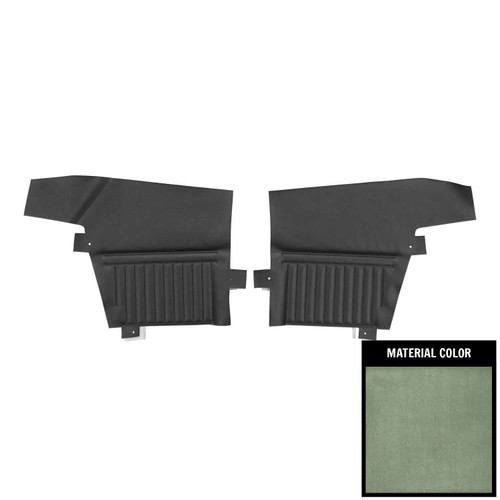 1969 Pontiac Firebird Standard Convertible Dark Metallic Green Rear Door Panels