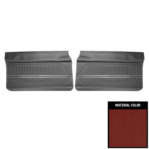 1969 Pontiac Firebird Standard Red Front Door Panels