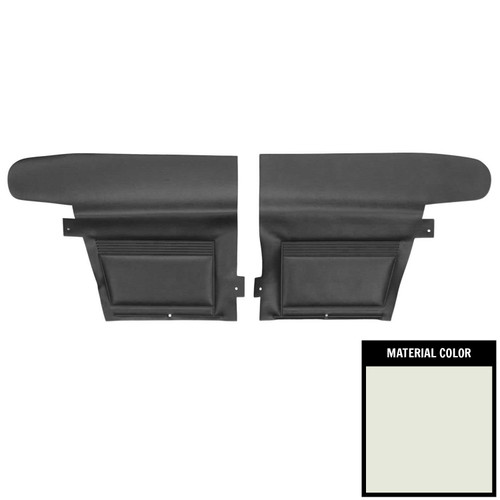 1968 Pontiac Firebird Standard Convertible White/Black Rear Door Panels