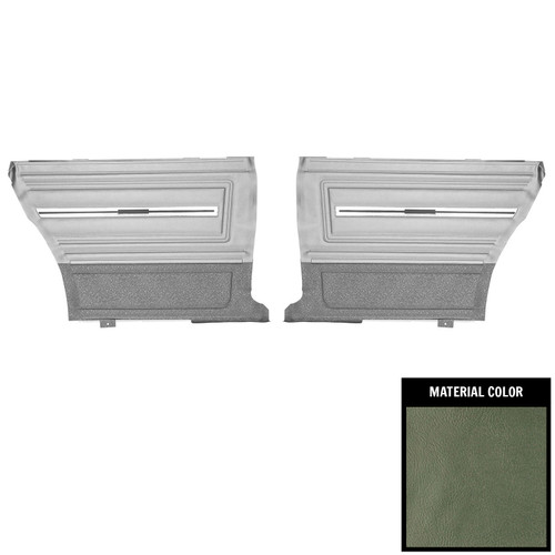 1966 Chevrolet Chevelle Hardtop 2 Tone Aqua Gold Edition Rear Door Panels