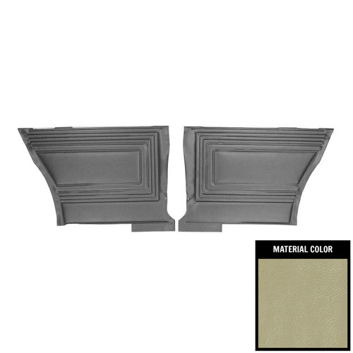 1965 Pontiac GTO/Lemans Hardtop Parchment/Black Gold Edition Rear Door Panels