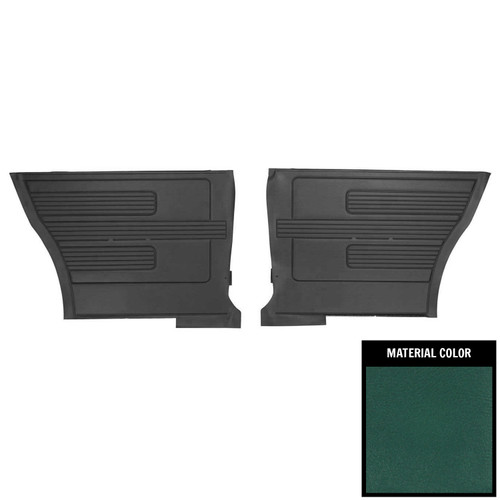 1967 Pontiac GTO/Lemans Hardtop Dark Aqua Gold Edition Rear Door Panels