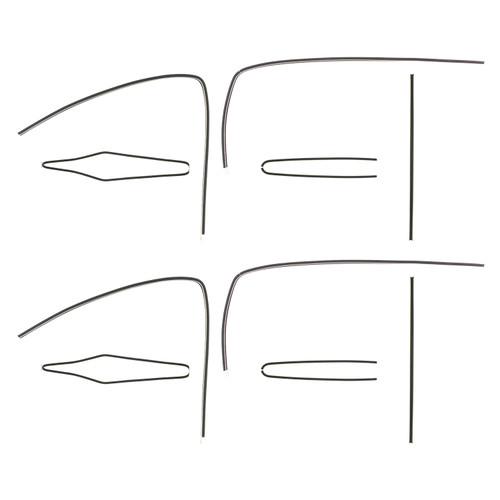 1955-57 Bel Air; Deluxe; 4 Door Sedan; 14-Pc Window Felt Kit (Replacement Style)