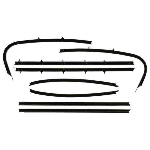 1968 Pontiac GTO; 2 Dr Hdtp; 8-Pc Wndow Felt Kit (Windowfelts Replacement Style)