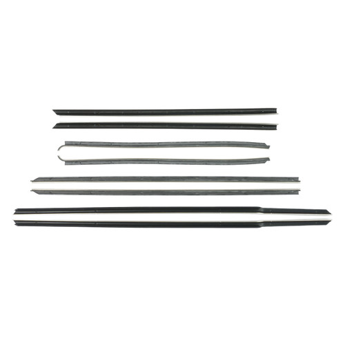 1966 Pontiac Catalina; 2 Dr Hardtop; 8-Piece Window Felt Kit (Replacement Style)