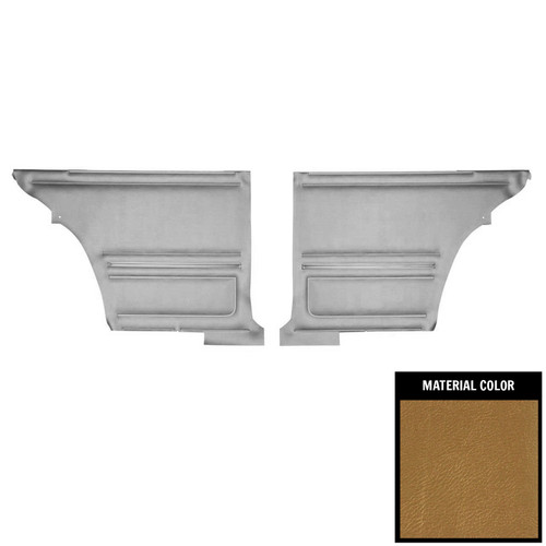 1967 Camaro/Firebird Hardtop Standard Pre-Assembled Gold Rear Door Panels