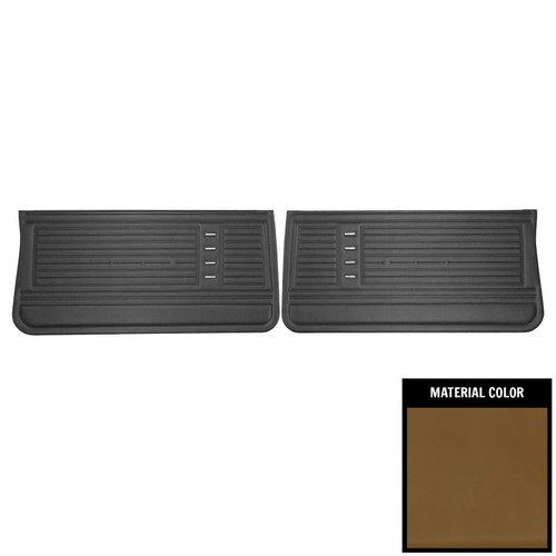 1970 Chevelle; Pre-Assembled Front Door Panels; Light Saddle