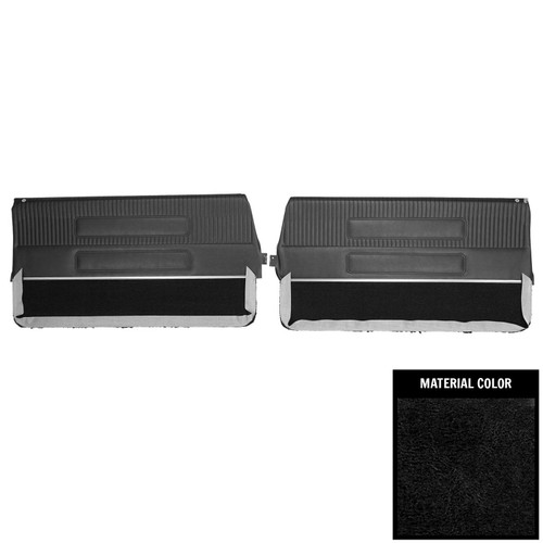 1963 Pontiac Grand Prix, Parisienne; Pre-Assembled Front Door Panels; Black