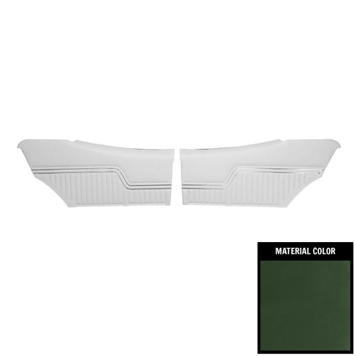 1971-72 Chevelle; 2 Door Hardtop; Pre-Assembled Rear Side Panels; Dark Green