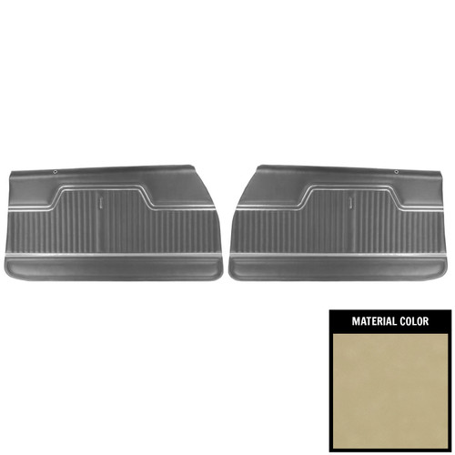 1971-72 Chevelle; Pre-Assembled Front Door Panels; Covert