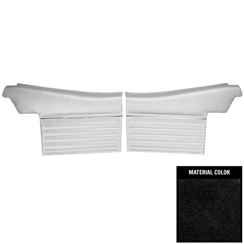 1969 Chevelle; Convertible; Pre-Assembled Rear Side Panels; Black