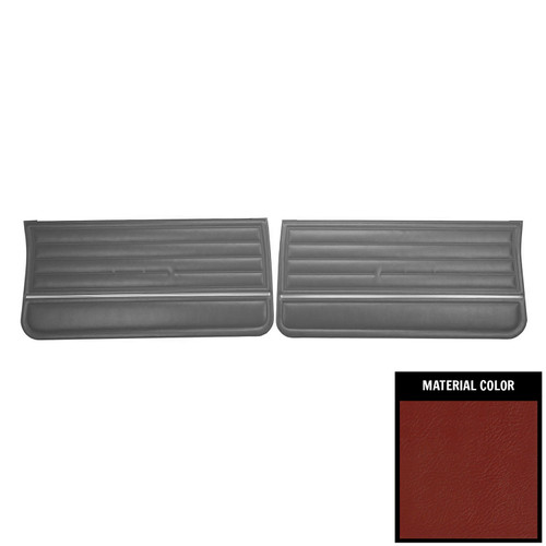 1965 Chevelle, El Camino; 2 Door Hdtp/Conv; Pre-Assembled Front Door Panels; Red