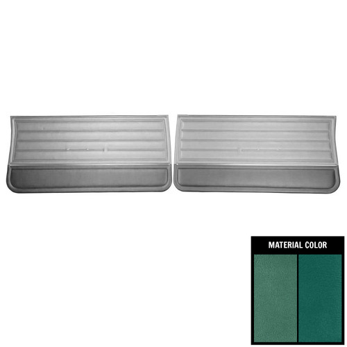 1965 Chevelle, El Camino; 2 Dr Hdtp/Conv; Pre-Assem Front Door Panels; 2-Tn Aqua