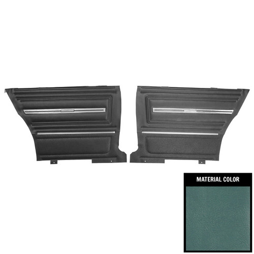 1966 Chevrolet Chevelle Hardtop Pre-Assembled Light Blue Rear Door Panels