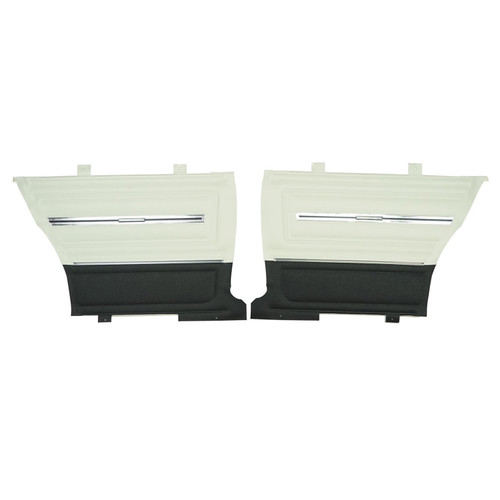 1966 Chevelle; 2 Door Hardtop; Pre-Assembled Rear Side Panels; White/Black