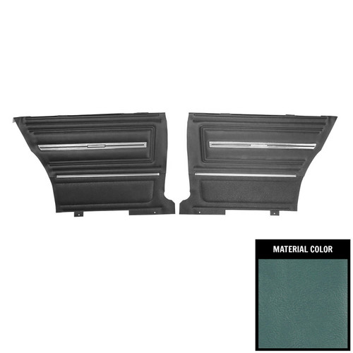1966 Chevrolet Chevelle Hardtop Pre-Assembled 2 Tone Blue Rear Door Panels