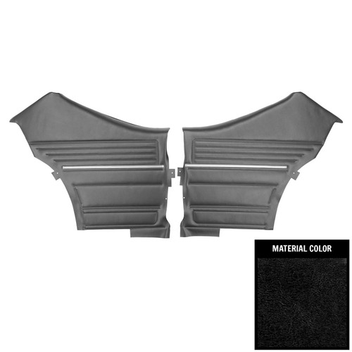 1968 Chevelle; 2 Door Hardtop; Pre-Assembled Rear Side Panels; Black