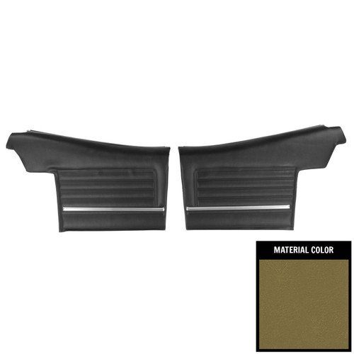 1968 Chevrolet Chevelle Convertible Pre-Assembled Ivy Gold Rear Door Panels