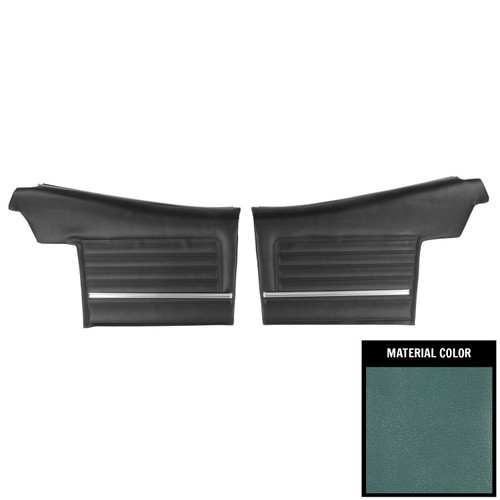 1968 Chevrolet Chevelle Convertible Pre-Assembled Light Blue Rear Door Panels