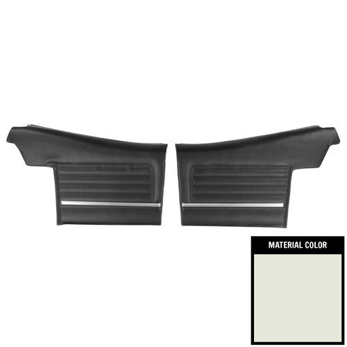 1968 Chevrolet Chevelle Convertible Pre-Assembled White Rear Door Panels