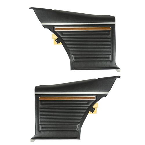 1970-1972 Nova/SS/Custom 2-Door Sedan Pre-Assembled Black Rear Door Panels