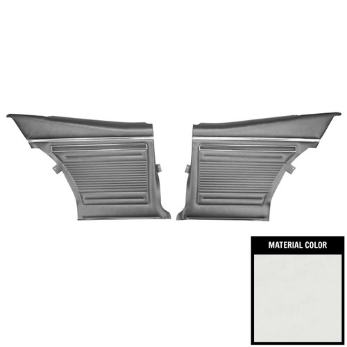 1970-1972 Nova/SS/Custom 2-Door Sedan Pre-Assembled White Rear Door Panels