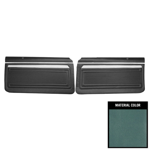 1969 Nova/SS/Custom 2-Door Sedan Pre-Assembled Light Blue Front Door Panels