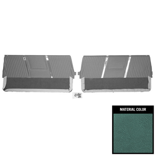 1963 Pontiac Bonneville; Pre-Assembled Front Door Panels; Aqua