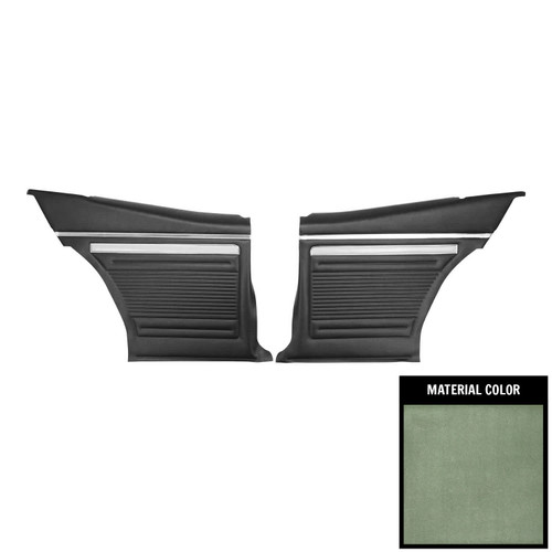 1969 Nova/SS/Custom 2-Door Sedan Pre-Assembled Dark Green Rear Door Panels